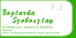 boglarka szoboszlay business card